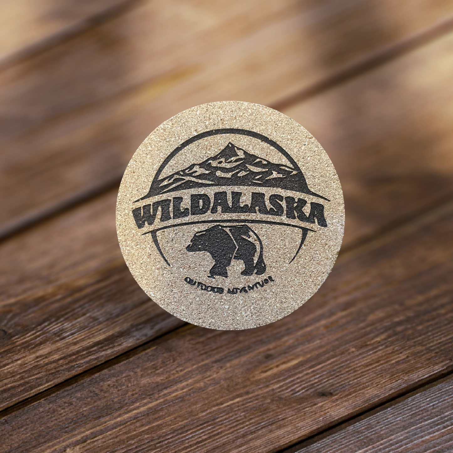 4" Engraved cork coasters