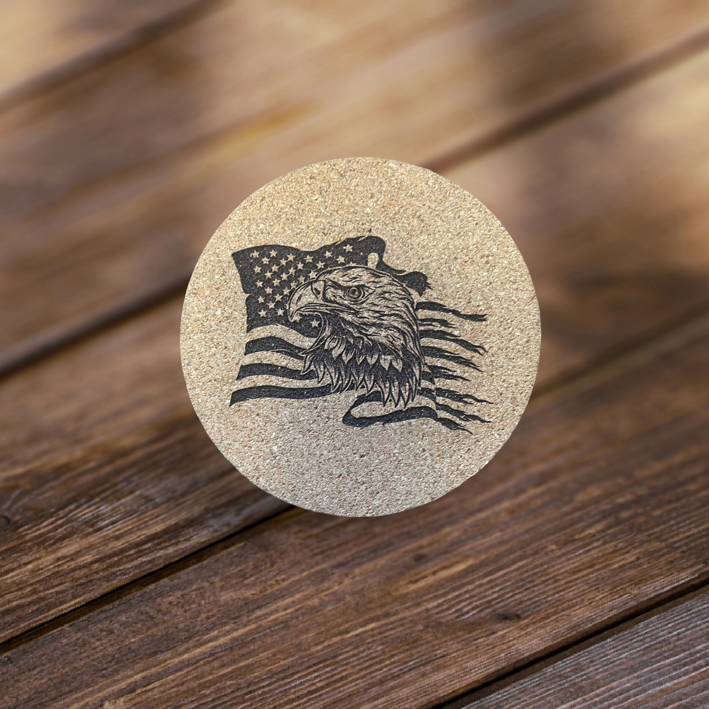 4" Engraved cork coasters