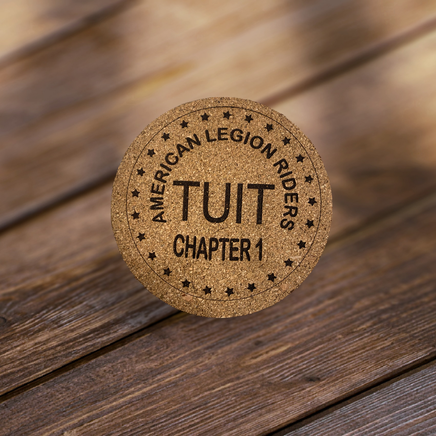 4" Engraved cork coasters