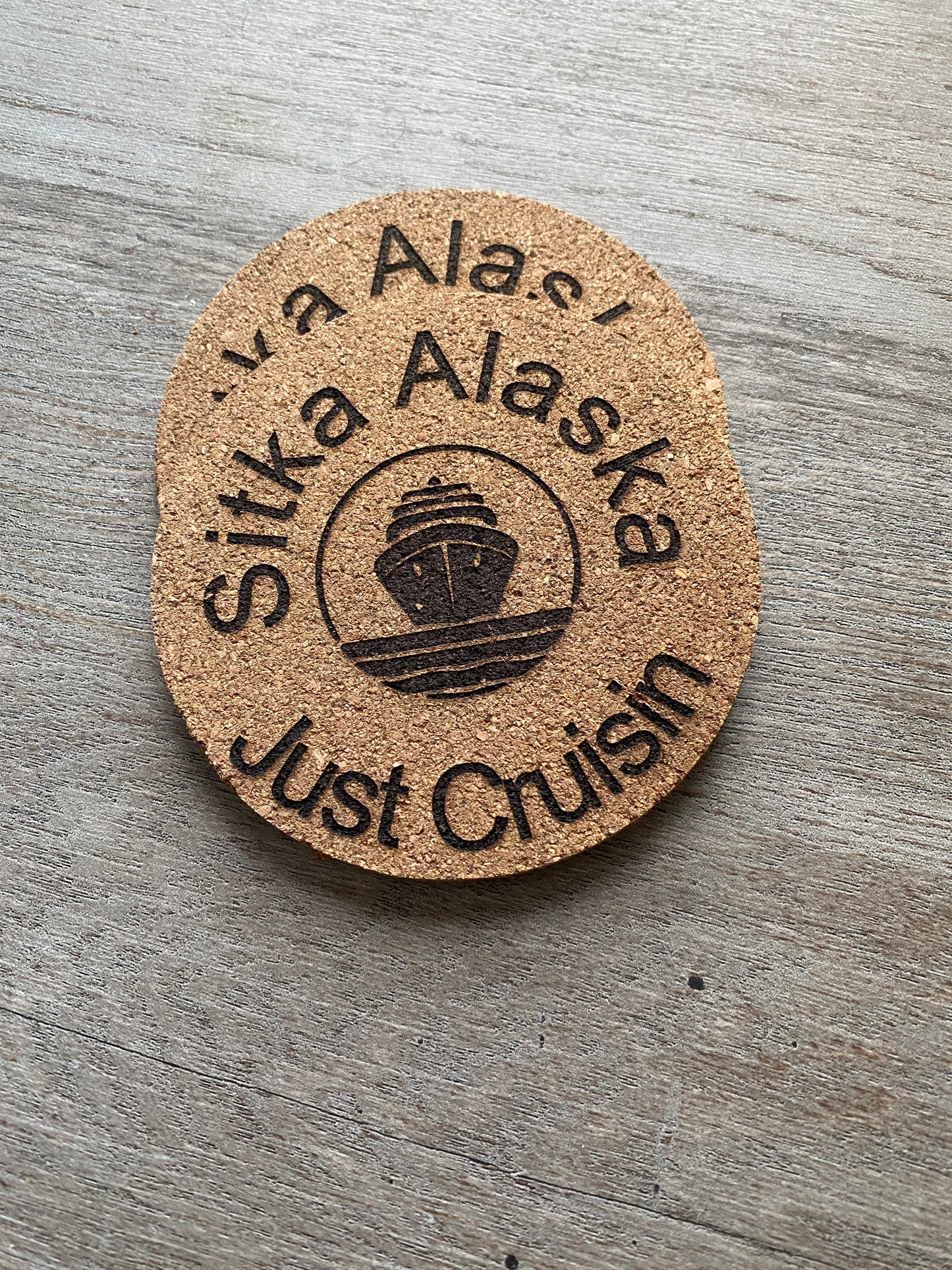 4" Engraved cork coasters