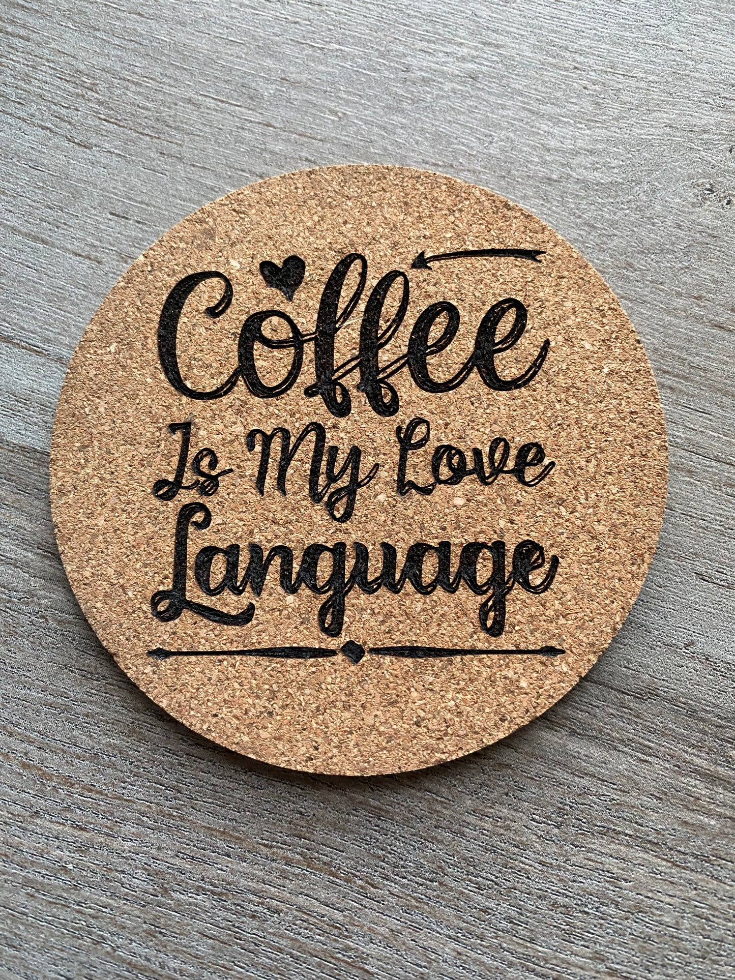 4" Engraved cork coasters